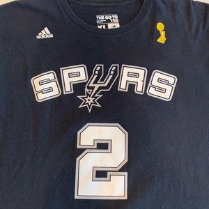 Spurs #2 Leonard Black Tee, XL